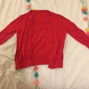 Red JCREW Cardigan